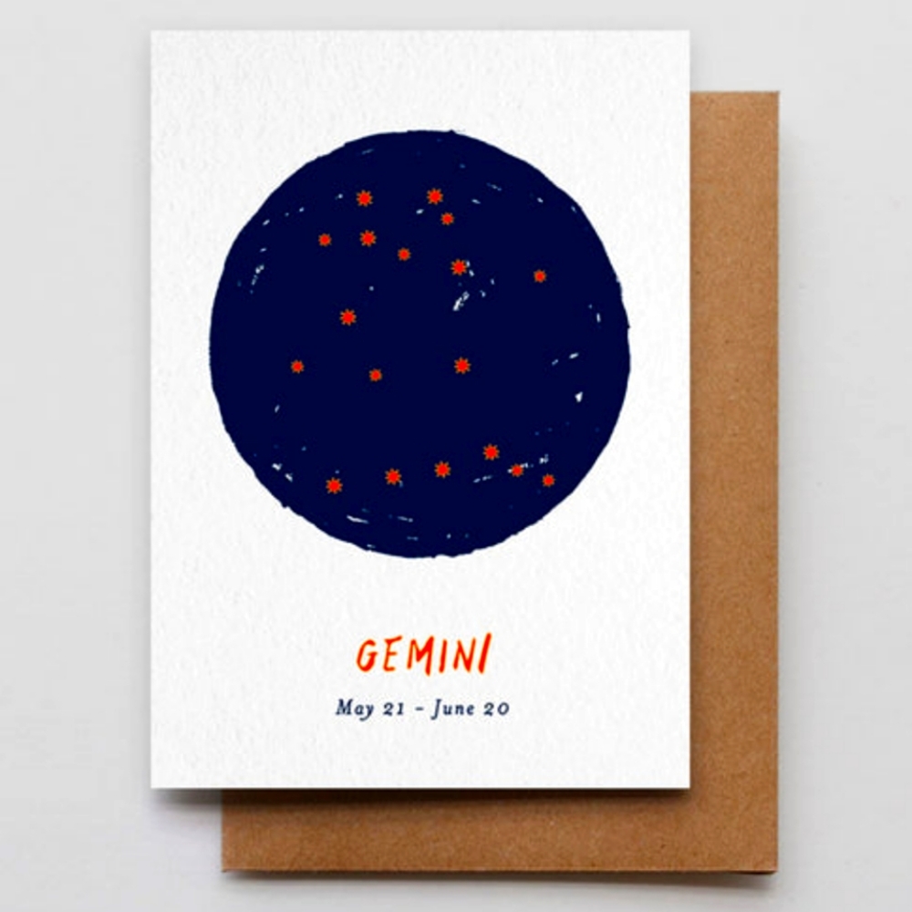 Gemini Greeting or Birthday Card ~ zodiac astrology